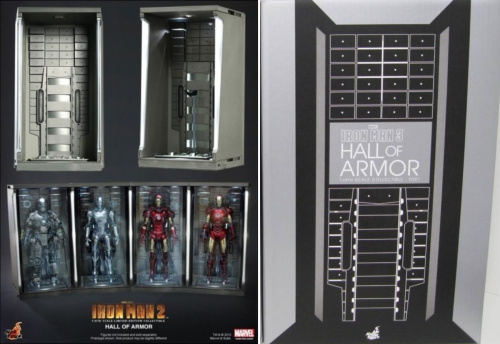 DS#001B ムービー・マスターピース アイアンマン２ 1/6スケールジオラマ ホール・オブ・アーマー （4台セット）［ステッカー14枚付き］