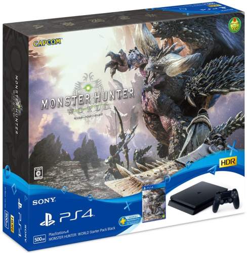 [PS4]PlayStation4 本体 MONSTER HUNTER: WORLD Starter Pack Black(モンスターハンター:ワールド スターターパック ブラック)