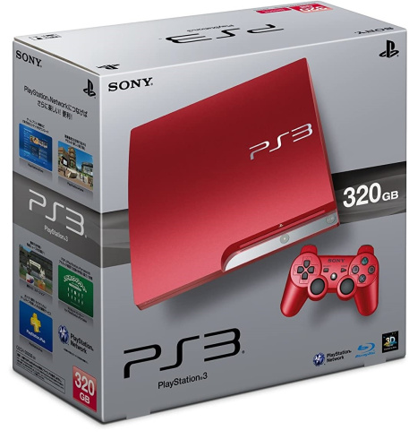 [PS3]プレイステーション3 本体 (PlayStation 3) HDD320GB スカーレット・レッド(CECH-3000BSR)