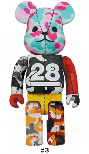 ベアブリック 400％ BE@RBRICK BAPE(R) CAMO 28TH ANNIVERSARY MULTI #3