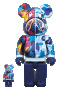 ベアブリック 400％ BE@RBRICK BAPE(R) × M / mika ninagawa SHARK 100％ & 400％ B