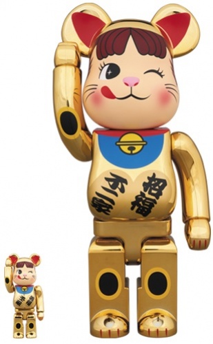 BE＠RBRICK ベアブリック 100％ ＆ 400％ 招き猫 ペコちゃん 金メッキ弐