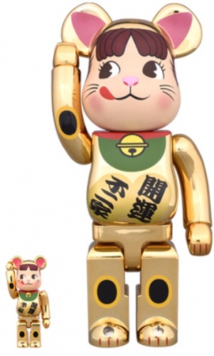 BE＠RBRICK ベアブリック 100％＆400％ 招き猫 ペコちゃん 金メッキ