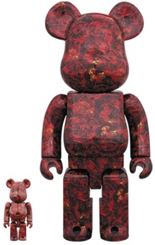 BE＠RBRICK ベアブリック 100％ & 400％ M / mika ninagawa LEATHER ROSE