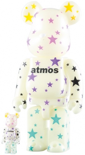 BE＠RBRICK ベアブリック 100％＆400％ atmos GLOW IN THE DARK