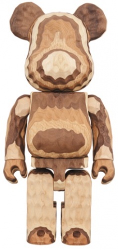 BE＠RBRICK ベアブリック 400％ カリモク fragmentdesign carved wooden LAYERED