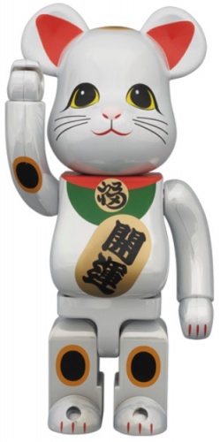 BE＠RBRICK ベアブリック 400％ 招き猫 白メッキ