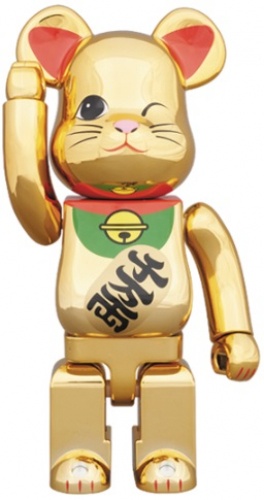 BE＠RBRICK ベアブリック 400％ 招き猫 金メッキ四