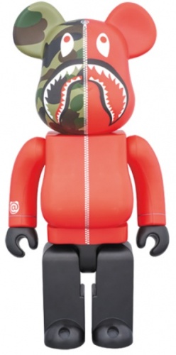 BE＠RBRICK ベアブリック 400％ 1st CAMO SHARK RED