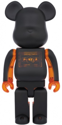 BE＠RBRICK ベアブリック 400％ PORTER ブラック × スケルトンオレンジ