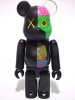 ベアブリック 1000％  BE@RBRICK KAWS 人体模型 ブラック