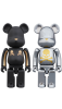 BE@RBRICK 超合金 mastermind JAPAN 2pack GOLD STRIPE ＆ CHROME SILVER