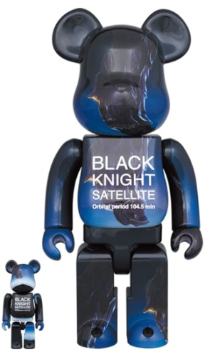 ベアブリック 400％ BE@RBRICK BLACK KNIGHT SATELLITE 100％ & 400％ ブラック・ナイト サテライト
