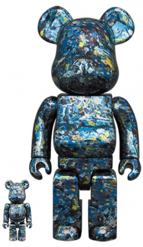 ベアブリック 400％ BE@RBRICK Jackson Pollock Studio CHROME Ver.100％ & 400％ ジャクソン・ポロック