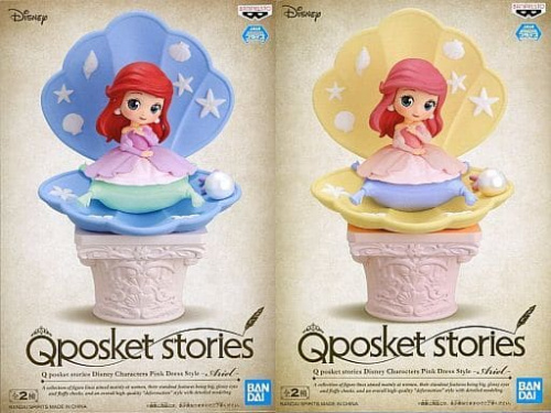 Q posket stories Disney Characters Pink Dress Style Ariel アリエル 全2種セット