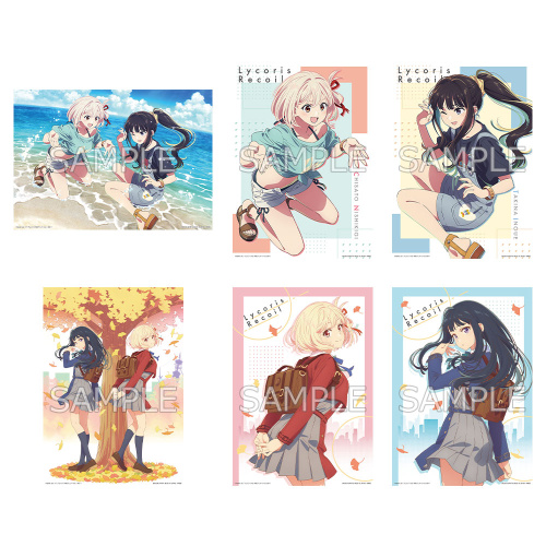 一番くじ リコリス・リコイル 3弾 F賞 クリアポスター 全6種セット
